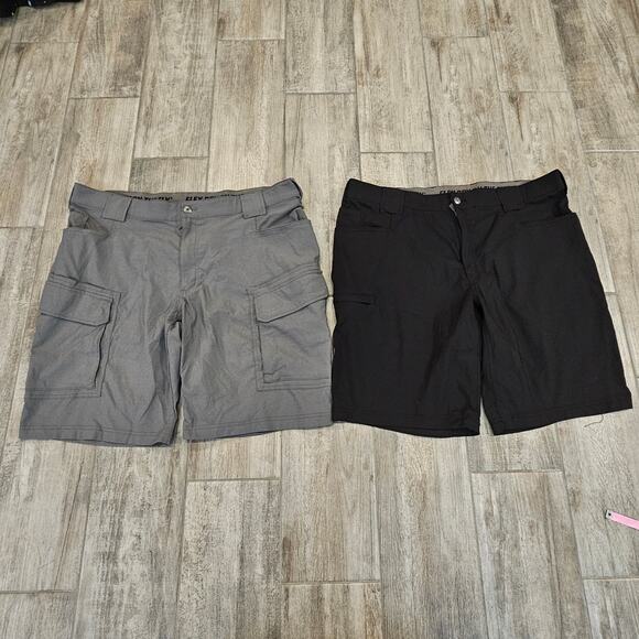Duluth Trading Co Men’s Shorts Lot of 2 Size 42 Cargo Flat Front Gray Black - Picture 1 of 16